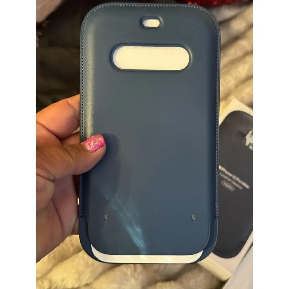 Apple iphone 12pro max leather sleeve wristlet holster